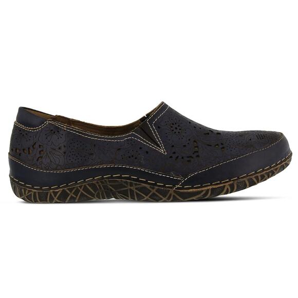 L’Artiste by Spring Step Women's Libora Leather Flat Slip on Shoe in Navy NEW - Picture 4 of 6